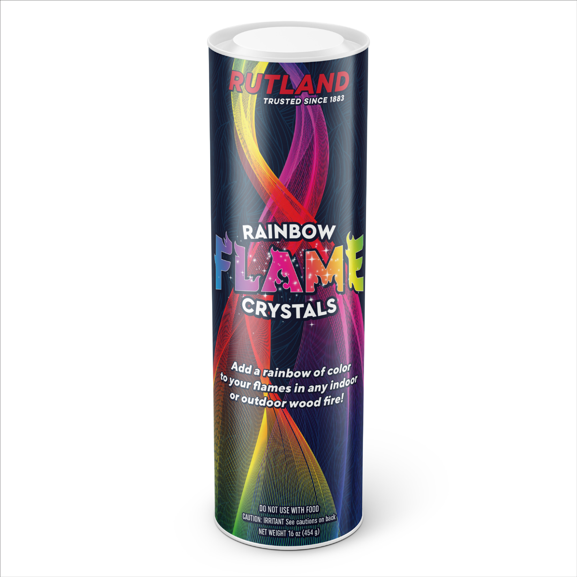 Rutland, Rainbow Flame Crystals, 1 lb. Canister, Model# 715